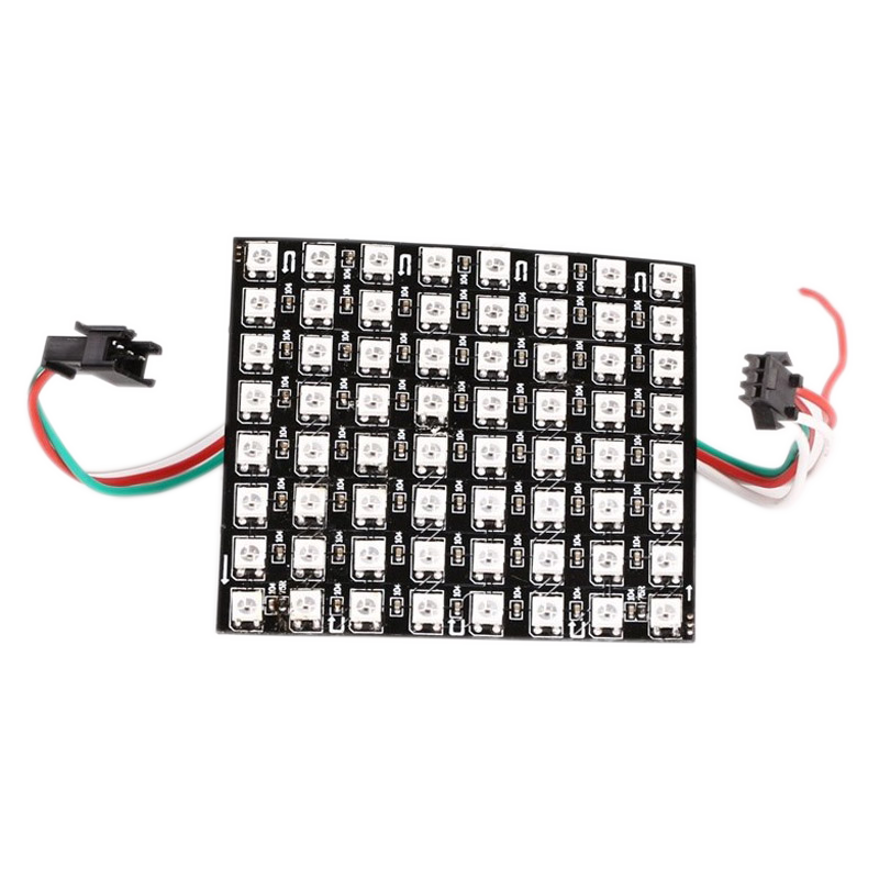 DC5V 0.26x0.26Ft WS2812B Full Color Digital Addressable Flexible LED Display Screen - Built in 64 Pixel Dot Matrix Display DC5V 0.26x0.26Ft WS2812B Full Color Digital Addressable Flexible LED Display Screen - Built in 64 Pixel Dot Matrix Display